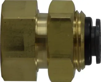 Hot Deal Midland Metal 860402C Bulkhead Connector, 1/4 in Push-In x 1/8 in FPT, Composite