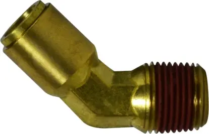 Midland Metal 540602 45 deg Elbow, 3/8 in Tube OD x 1/8 in MPT, Brass Bargain