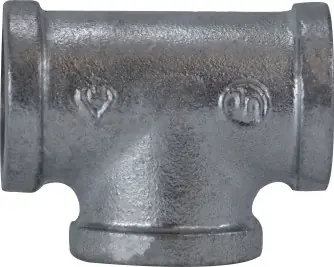 Midland Metal 64261 Pipe Tee, 4 in FPT x 4 in FPT x 4 in FPT, Iron, Galvanized, 150 lb Save Now