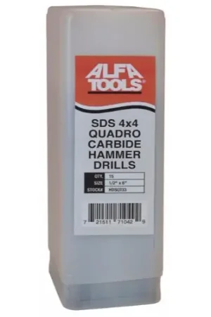 While Supplies Last Alfa Tools SDSQ733 1/2 x 6 SDS Plus Quadro Hammer Drill 10 pc