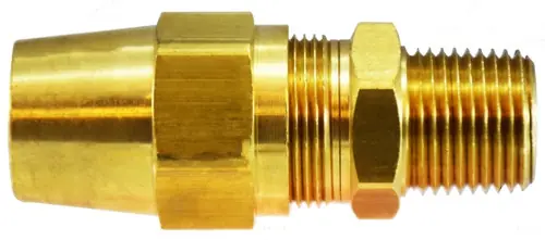 Limited Time Midland Metal 38217 Adapter, 1/4 in Tube OD x 1/8 in Male NPTF, Brass