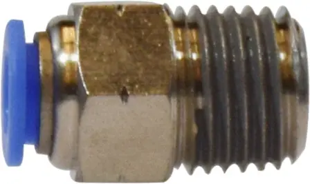 New Release Midland Metal 20058C Straight Adapter, 3/8 in Push-In x 1/4 in MIP, Composite, Nickel-Plated