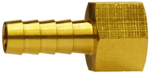 Midland Metal 32441 Rigid Adapter, 1/4 in Hose Barbed x 1/2 in FIP, Brass Buy Direct