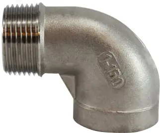 Special Discount Midland Metal 63167 90 deg Street Elbow, 1-1/2 in MNPT x 1-1/2 in FNPT, Stainless Steel, 150 lb