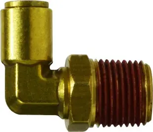 Deal Midland Metal 690608S 90 deg Swivel Elbow, 3/8 in Tube OD x 1/2 in Male NPTF, Brass