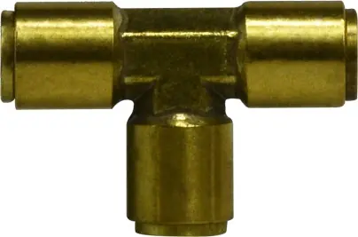 Midland Metal 640600 Union Tee, 3/8 in Push-In x 3/8 in Push-In x 3/8 in Push-In, Brass Hot Deal