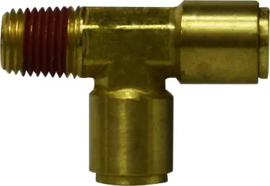 While Supplies Last Midland Metal 710404 Run Tee, 1/4 in Tube OD x 1/4 in MIP x 1/4 in Tube OD, Brass