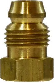 High Quality Midland Metal 16090 Double Compression Sleeve Break-Away Nut, 3/16 in Threaded, Brass