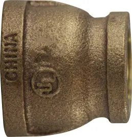 Crafted Midland Metal 44444 Reducing Coupling, 1-1/4 in FPT x 1/2 in FPT, Bronze