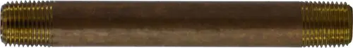 Midland Metal 40001 Seamless Nipple, 1/8 in MPT x 1/8 in MPT, 3/4 in, Brass Fresh Stock