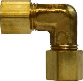 Midland Metal 18123 90 deg Union Elbow, 3/16 in Compression x 3/16 in Compression, Brass Bargain