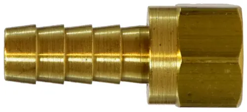 Midland Metal 32334 Swivel Adapter, 1/4 in Hose Barbed x 3/8 in 37 deg Female JIC Flared, Brass Luxury