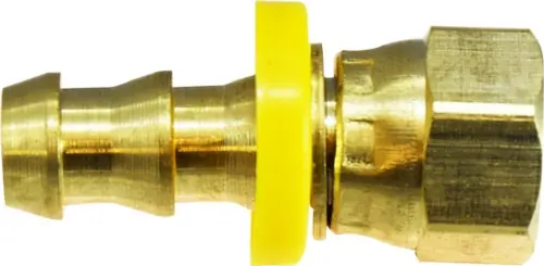 Midland Metal 30267 Swivel Connector, 1/2 in Push-On Hose Barbed x 1/2 in Female JIC Swivel, Brass Deal