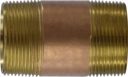 Midland Metal 40145 Seamless Pipe Nipple, 1-1/2 in MPT x 1-1/2 in MPT, 4 in, Brass Place Order