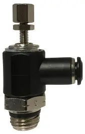 Limited Offer Midland Metal 20787C Meter Out Right Angle Flow Control Valve, 3/8 x 1/4 in Nominal, Push-In x MIP