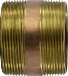 Midland Metal 40206 Seamless Pipe Nipple, 3 in MPT x 3 in MPT, 5-1/2 in, Brass Super Sale