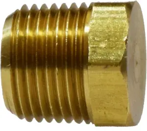 While Supplies Last Midland Metal 28204 Heavy Duty Cored Hex Plug, 1/2 in MNPT, 0.81 in, Brass