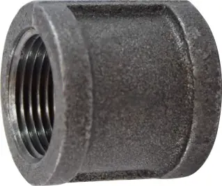 Midland Metal 65418 Coupling, 2 in FPT x 2 in FPT, Iron, Black, 150 lb Fresh Stock