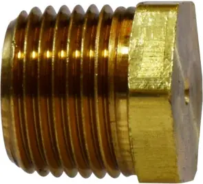 Midland Metal 28203S Solid Hex Head Plug, 3/8 in NPTF, 0.66 in, Brass Order Now