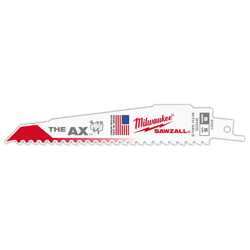 Flash Sale Milwaukee Tool 48-01-2001 6" 5 TPI AX SAWZALL Blade for Wood with Nails Bulk 10, 10 Pack