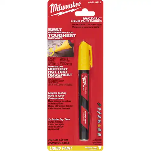 Milwaukee Tool 48-22-3722 INKZALL Yellow Liquid Paint Marker One Day Deal