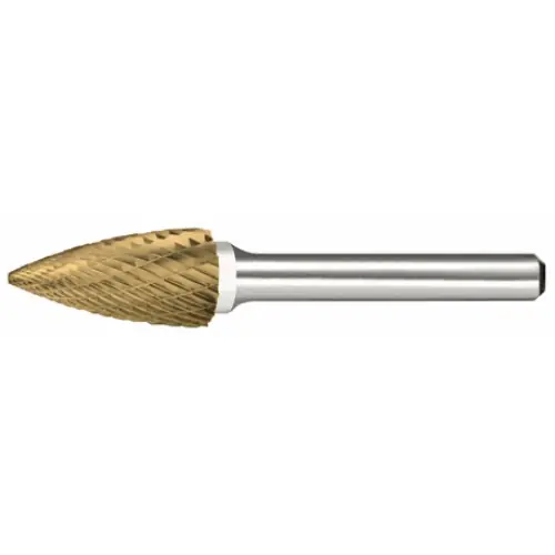 Limited Offer Alfa Tools B71265DTN Sg-5 Carbide Burr Tree Pointed Double Cut Tin Coated