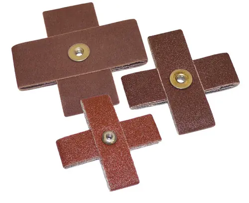 Get Yours Alfa Tools CP12003 3/4" x 3/8" 8Ply 120 Grit Aluminum Oxide Cross Pad, 100 Pack