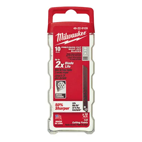 Milwaukee Tool 48-22-9109 9mm Precision Snap Blades (10 PK) Limited Offer