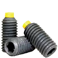 6-32 x 1/2" Socket Set Screws, Nylon-Tip, Black Oxide, Coarse (UNC), Alloy Steel, Qty 100 Certified