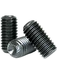 3/8"-16 x 1 3/4" Socket Set Screws, Knurled Cup Point, Thermal Black Oxide, Coarse (UNC), Alloy Steel, Qty 100 Order Now