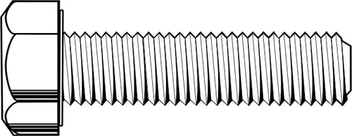 M16-2.00 x 50mm Hex Cap Screws, Metric Class 10.9, Plain Finish, Full Thread, Coarse (UNC), Alloy Steel, DIN 933 / ISO 4017, Qty 25 Budget