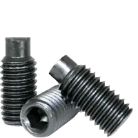 M5-0.80 x 16 mm Socket Set Screws, Dog Point, Metric Class 45H, Black Oxide, Coarse (UNC), Alloy Steel, ISO 4028 / DIN 915, Qty 100 Time-Limited