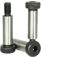 Instant Buy M6-M5 x 50 mm Socket Shoulder Screws, Metric Class 12.9, Thermal Black Oxide, Coarse (UNC), Alloy Steel, ISO 7379, Qty 25