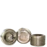 1/2"-14 Pipe Plugs, NPTF, 3/4" Taper, Hex Dry-Seal, 18-8 Stainless Steel A2, Made in USA, Qty 25 Professional Grade