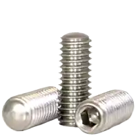 6-32 x 3/16" Socket Set Screws, Oval Point, 18-8 Stainless Steel, Coarse (UNC), Qty 100 Secure Checkout