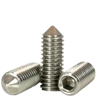 10-24 x 1/2" Socket Set Screws, Cone Point, 18-8 Stainless Steel, Coarse (UNC), Qty 100 Express Delivery