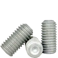 10-24 x 3/4" Socket Set Screws, Cup Point, Mechanical Zinc Cr+3, Coarse (UNC), Alloy Steel, Qty 100 Authentic