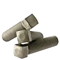 Get Yours 1/4"-20 x 1" Square Head Set Screws, Oval Point, Plain Finish, Coarse (UNC), Case Hardened, Qty 100