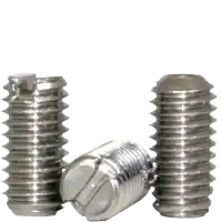 10-32 x 1/4" Slotted Set Screws, Cup Point, 18-8 Stainless Steel A2, Fine (UNF), Qty 100 Trusted Brand