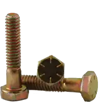 Time-Limited 3/4"-16 x 7" Hex Cap Screws, Grade 8, Zinc-Yellow Cr+6 Bake, Partial Thread, Fine (UNF), Import, Qty 10