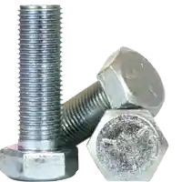 7/16"-20 x 2" Hex Cap Screws, Grade 5, Zinc Cr+3, Partial Thread, Fine (UNF), Medium Carbon Steel, Qty 50 Crafted