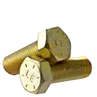 9/16"-12 x 1 3/4" Hex Cap Screws, Grade 8, Zinc-Yellow Cr+3 Bake, Full Thread, Coarse (UNC), Made in USA, Qty 25 Authentic