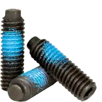 5/8"-18 x 5/8" Socket Set Screws, 1/2 Dog Point, Nylon-Patch Thermal Black Oxide, Fine (UNF), Alloy Steel, Qty 50 Save Now