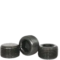 3/8"-18 Pipe Plugs, 3/4" Taper, Hex Dry-Seal, Black Oxide, Alloy Steel, Made in USA, Qty 100 Latest