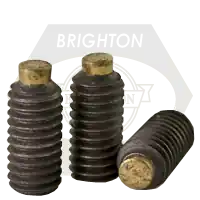 M4-0.70 x 5 mm Socket Set Screws, Brass-Tip, Plain Finish, Coarse (UNC), Alloy Steel, Qty 100 Save Now