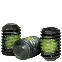 Same Day Shipping 1/4"-20 x 5/8" Socket Set Screws, Flat Point, Nylon-Patch Thermal Black Oxide, Coarse (UNC), Alloy Steel, Qty 100