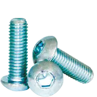 M8-1.25 x 35 mm Button Head Socket Cap Screws, Metric Class 12.9, Zinc-Bake Cr+3, Full Thread, Coarse (UNC), Alloy Steel, ISO 7380, Qty 100 Reduced Price