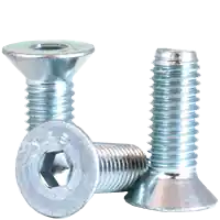 While Supplies Last M5-0.80 x 30 mm Flat Head Socket Cap Screws, Metric Class 12.9, Zinc-Bake Cr+6, Full Thread, Coarse (UNC), Alloy Steel, Qty 100