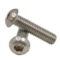 M4-0.70 x 35 mm Button Head Socket Cap Screws, 316 Stainless Steel A4, Full Thread, Coarse (UNC), Qty 100 One Day Deal