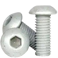 10-32 x 3/4" Button Head Socket Cap Screws, Mechanical Zinc Cr+3, Full Thread, Fine (UNF), Alloy Steel, Qty 100 Fresh Stock